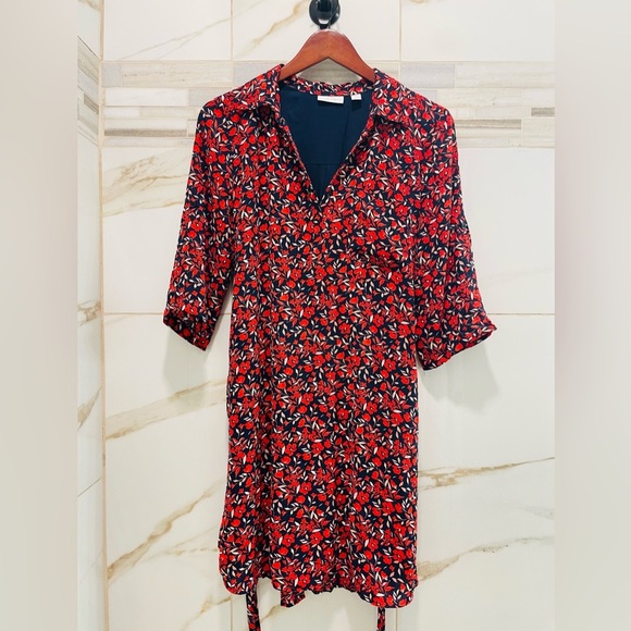 NY&C Floral Shirt Dress • Belted • 3/4 Sleeve • Small - Picture 2 of 15